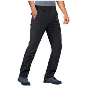 NWT Stlight Men’s Ski Snow Pants 42x32 Black Waterproof Softshell Winter